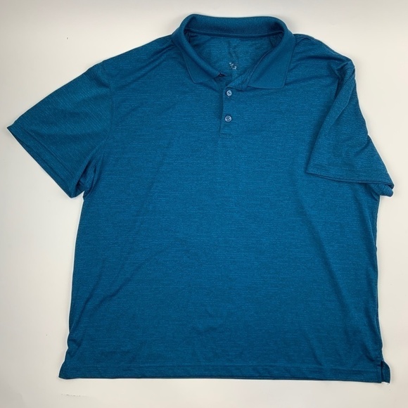 Haggar Polo Mens XL Button Up Short Sleeve Blue - Picture 1 of 7